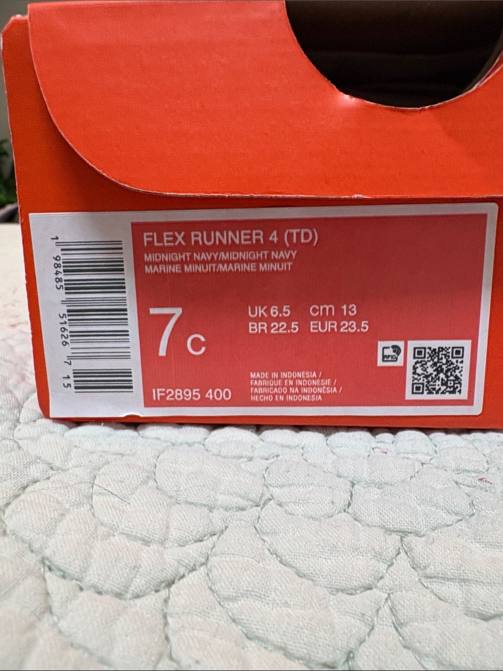 Flex Runner 4 (TD) Kids Shoes - Midnight Navy